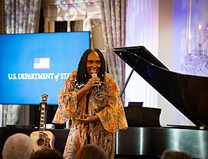 Music Artist Toni Blackman performs during the Global Music Diplomacy Initiative Launch (53220585864).jpg