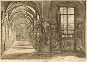 Nikolaus van Hoy - Theatrum Pictorium, view into the picture gallery of the Archduke Leopold in Stallburg