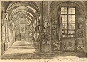 Nikolaus van Hoy - Theatrum Pictorium, view into the picture gallery of the Archduke Leopold in Stallburg
