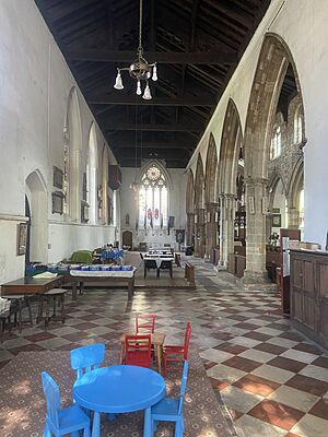 North aisle looking east - St Margaret's Church, Leicester