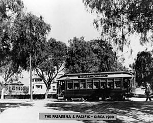 Pasadena and Pacific Street Car 1900