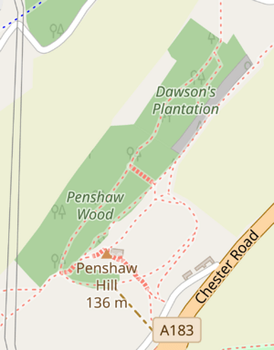 Penshaw Monument map