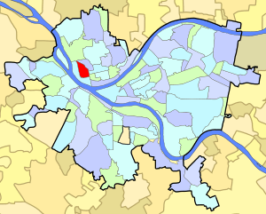 Location of Manchester in Pittsburgh