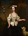 Portrait of Mary Bartholomew, as a shepherdess (by Pieter Van Bleeck)