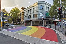Rainbow Crossing on Campbell Street in Surry Hills (2)