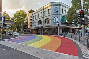 Rainbow Crossing on Campbell Street in Surry Hills (2)