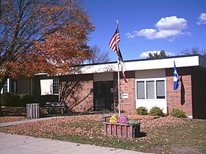 Rockford public library front fall