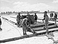 Royal Engineers construct the airfield runway on Christmas Island