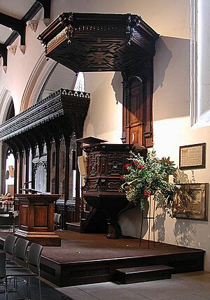 St Helen, Great St Helens, London EC3 - Pulpit - geograph.org.uk - 1089605