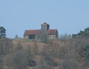 St Martha's Church, St Martha-on-the-Hill (March 2014, Viewed from Albury)
