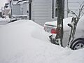 Tall Snow Drift in Kenosha, Wisconsin