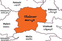 Thalavoor Village Outline Map