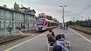 The railway station in Tomaszów Mazowiecki, May 2019