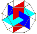 Truncated octahedron internal rectangles