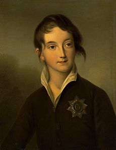 Tsar Nicholas I Pavlovich as a boy, circa 1808