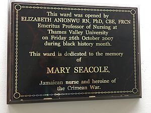 Ward named after Mary Seacole in Whittington Hospital in North London
