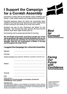 1. Declaration for a Cornish Assembly