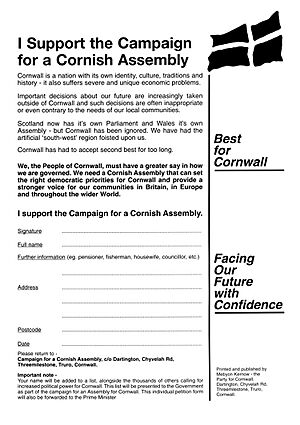 1. Declaration for a Cornish Assembly