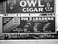 1908 Billboards - Owl Cigar and Royal Bread