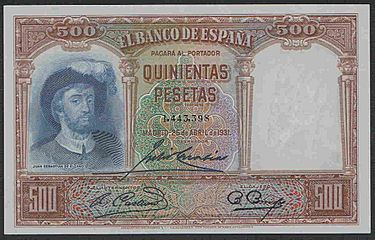 500 pesetas - 1931 02