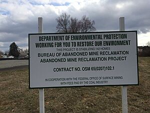 Abandoned coal mine subsidence stablization project