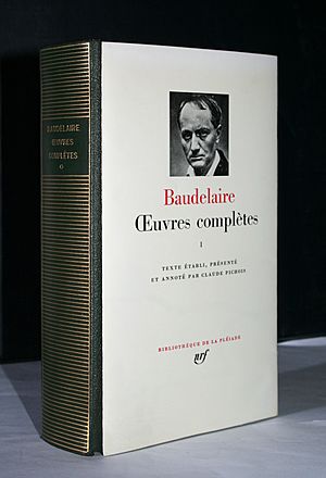 Baudelaire, Bibliothèque de la Pléiade, Œuvres complètes, volume I, dos et jaquette