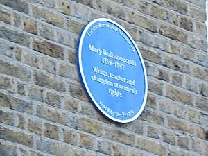Blue plaque for Mary Wollstonecraft - geograph.org.uk - 921925