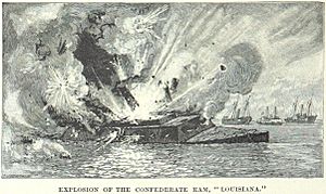 CSS Louisiana explodes