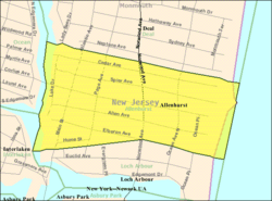Census Bureau map of Allenhurst, New Jersey