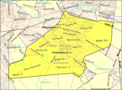Census Bureau map of Lumberton Township, New Jersey