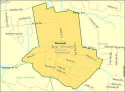 Census Bureau map of Roosevelt, New Jersey