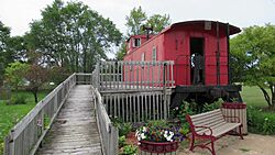 Comins, Michigan caboose