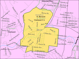 Detailed map of St. Bernard