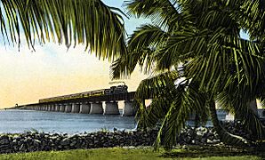 East Coast Railway train crossing Moser Channel on the Key West extension of the Overseas Railroad (12480734864)