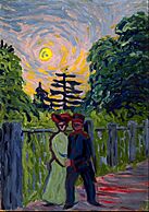 Ernst Ludwig Kirchner - Moonrise- Soldier and Maiden - Google Art Project