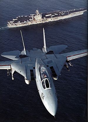 F-14over USS Carl Vinson CVN-70