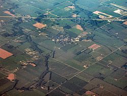 Fairland from the air, looking northeast