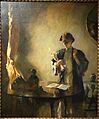 Figure in a Room, copy of work by Frank Weston Benson, 1912, oil on canvas - New Britain Museum of American Art - DSC09585