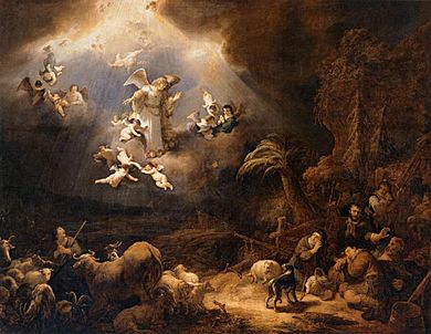 Govert Flinck - Angels Announcing the Birth of Christ to the Shepherds - WGA07928