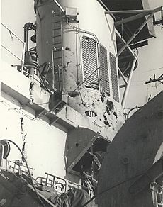 HMAS Hobart missile damage 1