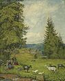 Hans Thoma - Kinder mit Ziegenherde (1916)