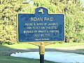 Historic marker on Neversink Drive re attack on Van Fleet house 1779
