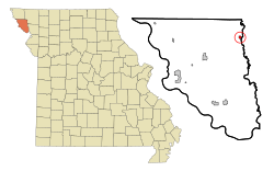 Location of Maitland, Missouri
