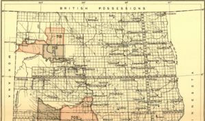 Indian territories, North Dakota. Map 3 (1880-1892)