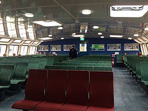 Inside a Rivercat Ferry, Looking Sternward