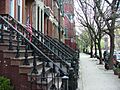 Jersey City brownstone row houses