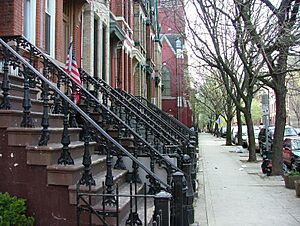 Jersey City brownstone row houses