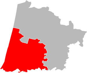 Location of Dax in Landes