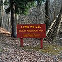 Thumbnail image of Lewis Wetzel WMA entrance sign