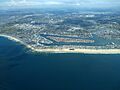 Lido Isle and Newport Bay from 3500 ft., looking north